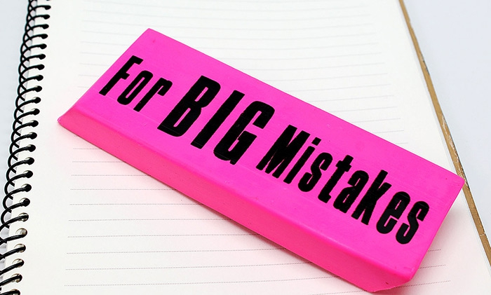 For big store mistakes eraser